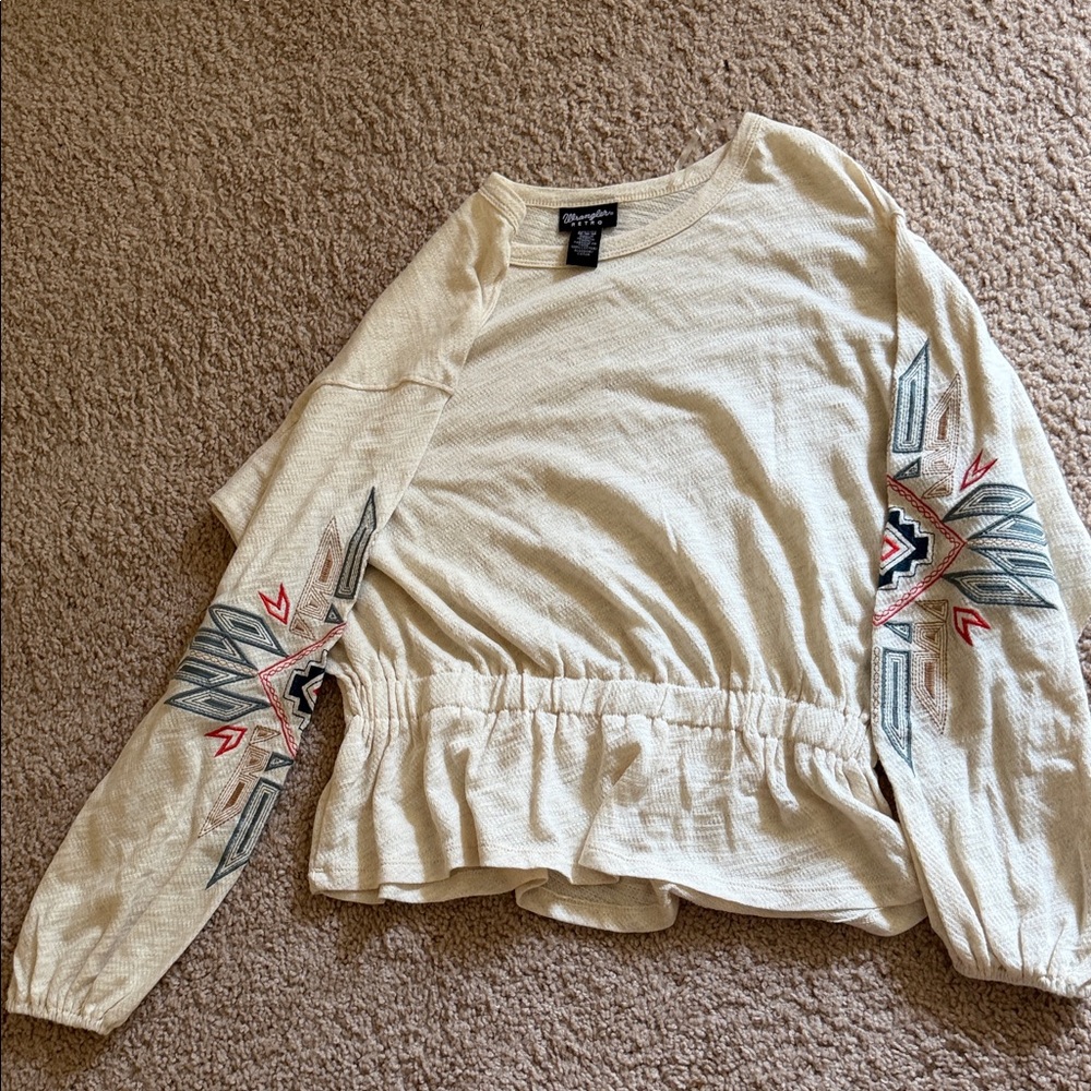 Wrangler Beige Geometrico long sleeve shirt
